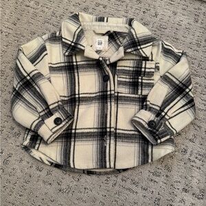 GAP Kids Checkered Shirt - Cream and Black